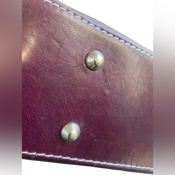 Vera Pelle | Authentic Italian Leather Shoulder Bag | Purple | EUC - Picture 9 of 12